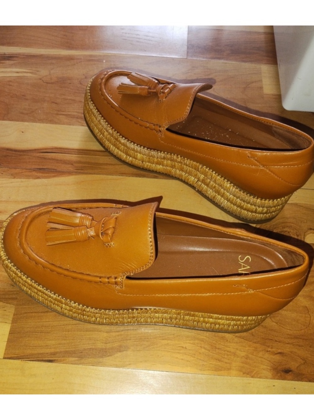 SARTO By Franco Sarto Cognac Tassel Platform Loafers